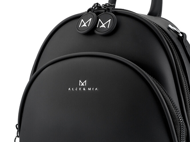Рюкзак жіночий Alex&Mia CD 8876 на два відділення 25x24x13 см Чорний, фото , зображення 3
