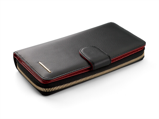 Стильный женский кошелек из натуральной кожи Nicole Richie 1514 A черный, Цвет: Черный, Тип и  фактура кожи: тисненая, фото , изображение 5