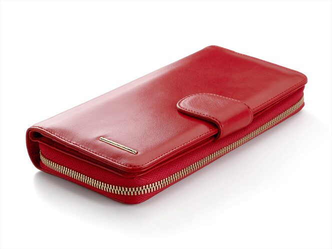 Стильный женский кошелек из натуральной кожи Nicole Richie 1514 E красный, Цвет: Красный, Тип и  фактура кожи: тисненая, фото , изображение 5