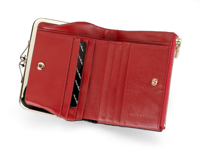 Модний жіночий шкіряний гаманець Nicole Richie 1516 A чорний, фото , зображення 3