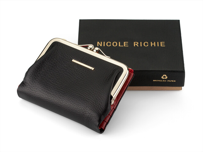 Модний жіночий шкіряний гаманець Nicole Richie 1516 A чорний, фото , зображення 10