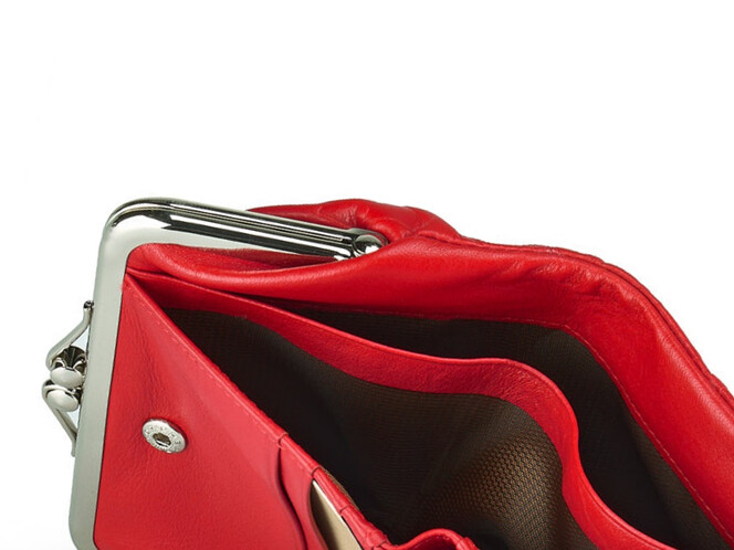 Жіночий гаманець зі шкіри вищого сорту Burberry 5637 E Red червоний, Колір: Червоний, Тип і фактура шкіри: витиснена, фото , зображення 5