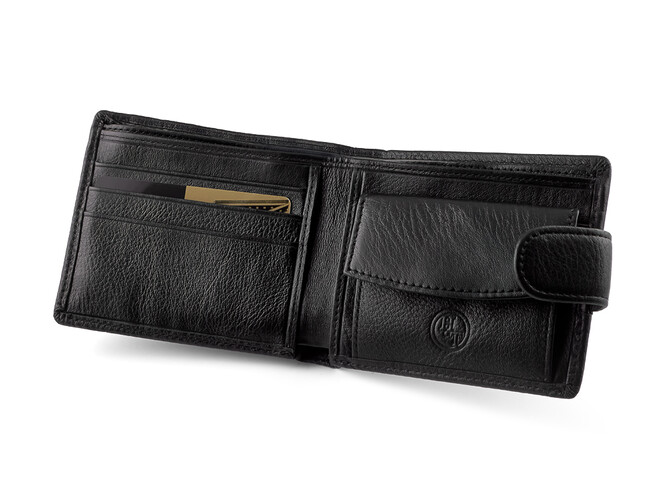 Кожаное мужское портмоне H.T. 208-0611w чёрный, фото , изображение 4