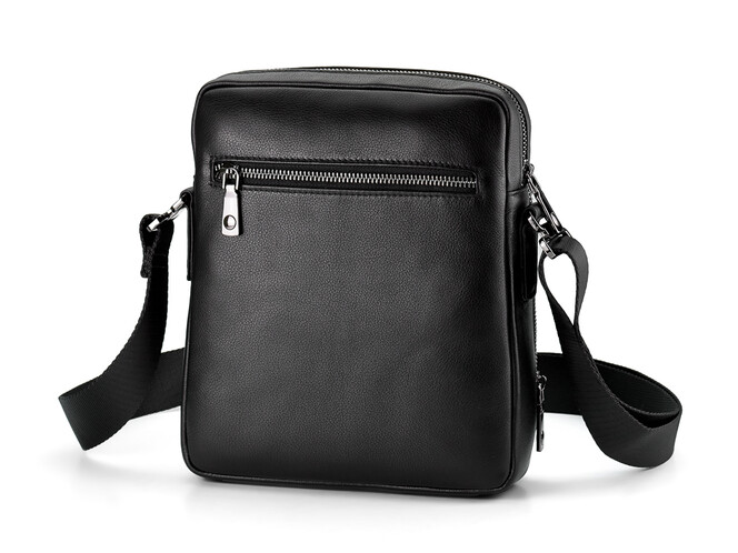 Стильна шкіряна чоловіча сумка LeGRAND collection 3829-4 Black чорна, фото , зображення 4