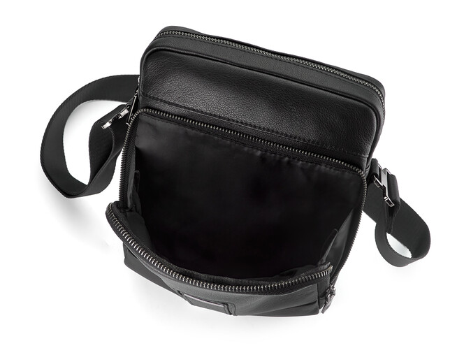 Стильна шкіряна чоловіча сумка LeGRAND collection 3829-4 Black чорна, фото , зображення 5