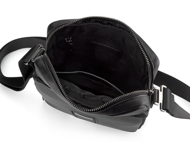 Стильна шкіряна чоловіча сумка LeGRAND collection 3829-4 Black чорна, фото , зображення 6