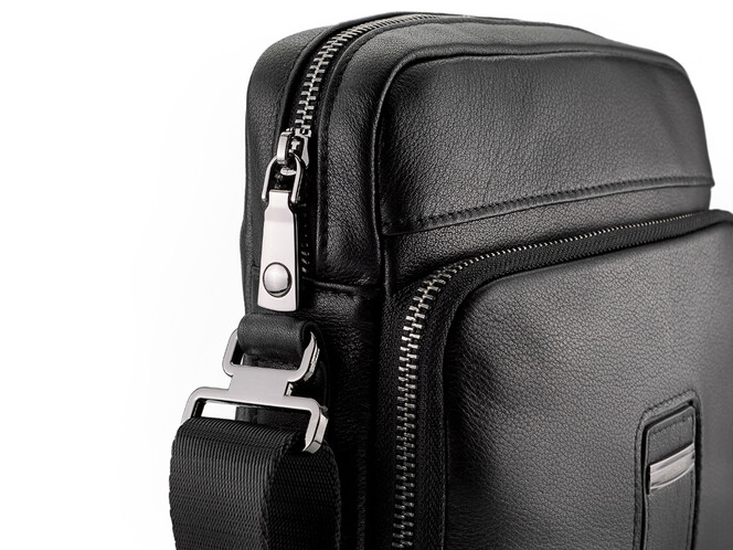 Стильна шкіряна чоловіча сумка LeGRAND collection 3829-4 Black чорна, фото , зображення 8