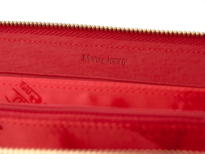 Женский кошелек - клатч из натуральной кожи Moro&Jenny 6112 E красный, Цвет: Красный, Тип и  фактура кожи: гладкая, фото , изображение 5