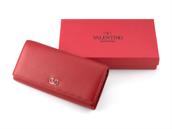 Кожаный женский кошелек Valentino 802 E Red красный, Цвет: Красный, Тип и  фактура кожи: гладкая, фото , изображение 8