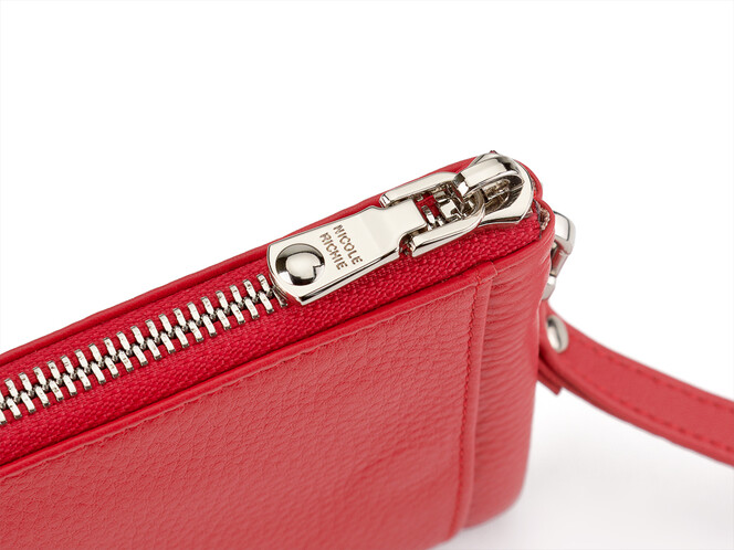 Женский кожаный кошелёк - клатч Nicole Richie 8893 E красный, Цвет: Красный, Тип и  фактура кожи: зернистая, фото , изображение 7