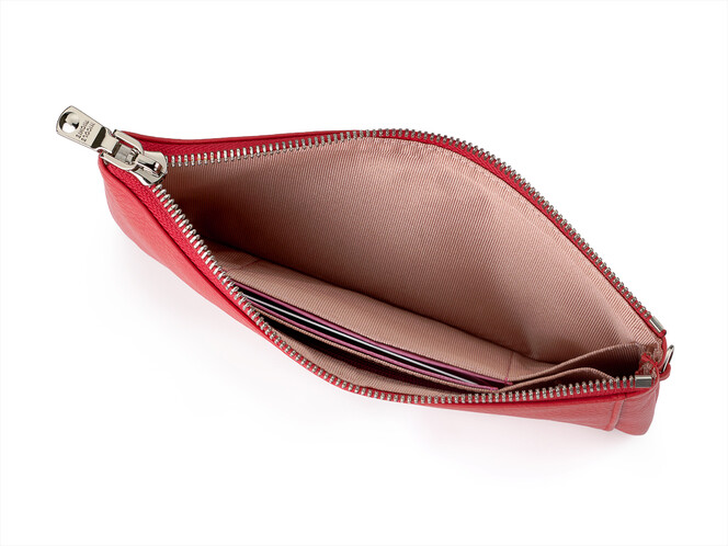 Женский кожаный кошелёк - клатч Nicole Richie 8893 E красный, Цвет: Красный, Тип и  фактура кожи: зернистая, фото , изображение 5