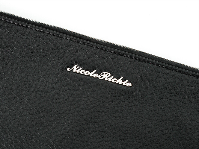 Женский кожаный кошелёк - клатч Nicole Richie 8893 A черный, Цвет: Черный, Тип и  фактура кожи: зернистая, фото , изображение 8
