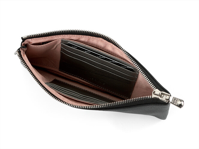 Женский кожаный кошелёк - клатч Nicole Richie 8893 A черный, Цвет: Черный, Тип и  фактура кожи: зернистая, фото , изображение 3