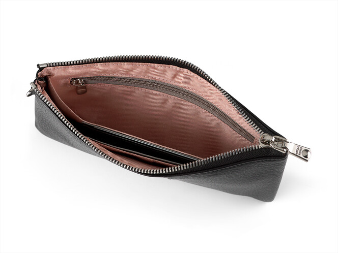 Женский кожаный кошелёк - клатч Nicole Richie 8893 A черный, Цвет: Черный, Тип и  фактура кожи: зернистая, фото , изображение 4