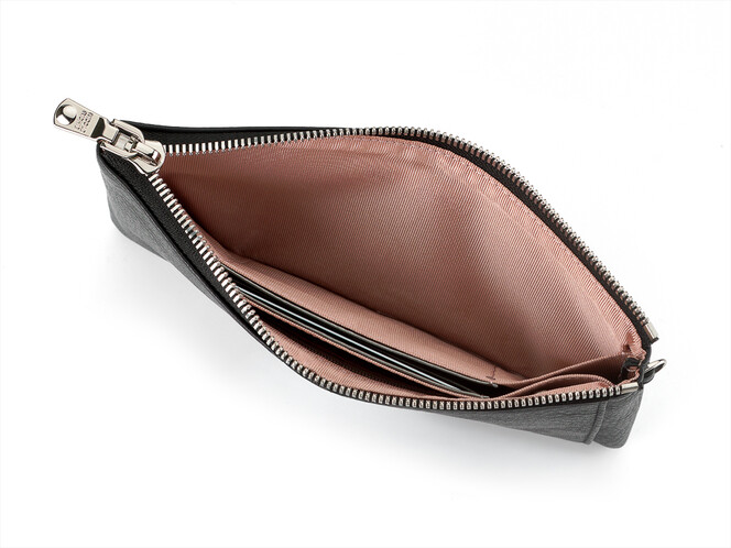 Женский кожаный кошелёк - клатч Nicole Richie 8893 A черный, Цвет: Черный, Тип и  фактура кожи: зернистая, фото , изображение 5