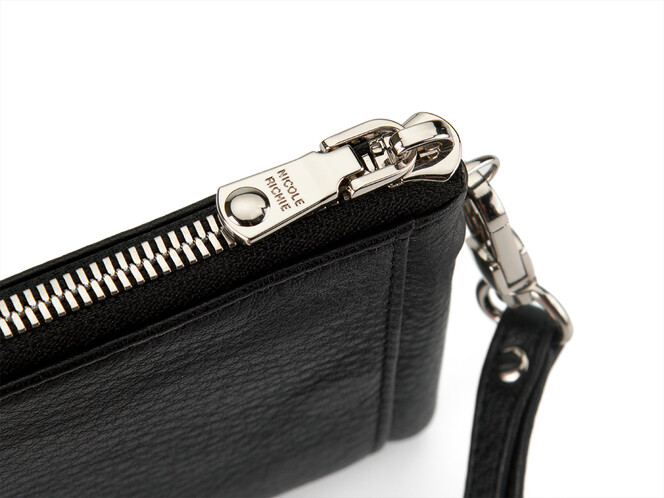 Женский кожаный кошелёк - клатч Nicole Richie 8893 A черный, Цвет: Черный, Тип и  фактура кожи: зернистая, фото , изображение 7