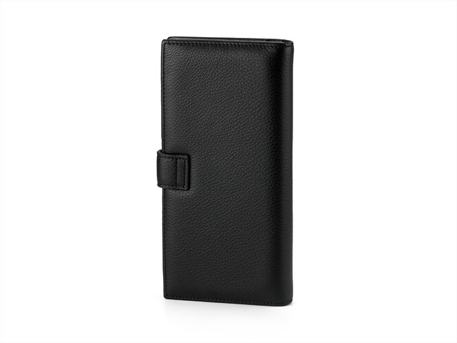 Стильный женский кошелек из натуральной кожи Nicole Richie 8895 A черный, Цвет: Черный, Тип и  фактура кожи: гладкая+зернистая, фото , изображение 2