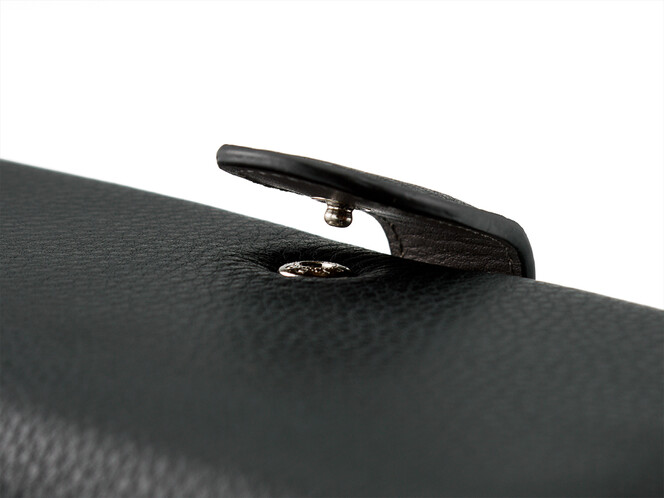 Стильный женский кошелек из натуральной кожи Nicole Richie 8895 A черный, Цвет: Черный, Тип и  фактура кожи: гладкая+зернистая, фото , изображение 5