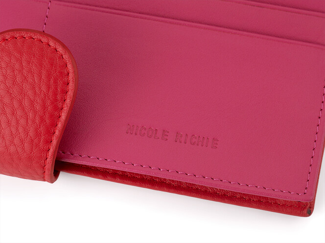 Стильний жіночий гаманець з натуральної шкіри Nicole Richie 8895 Е червоний, Колір: Червоний, Тип і фактура шкіри: гладка+зерниста, фото , зображення 5
