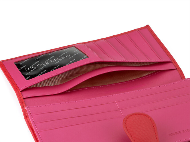 Стильний жіночий гаманець з натуральної шкіри Nicole Richie 8895 Е червоний, Колір: Червоний, Тип і фактура шкіри: гладка+зерниста, фото , зображення 4