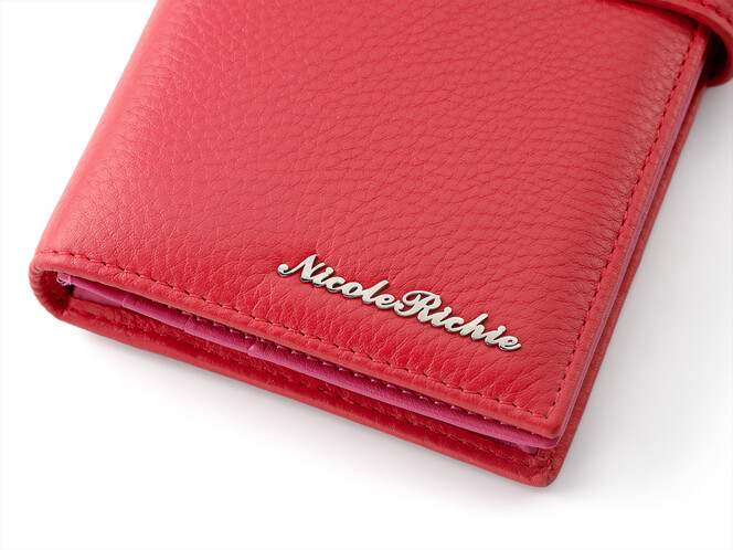 Стильний жіночий гаманець з натуральної шкіри Nicole Richie 8895 Е червоний, Колір: Червоний, Тип і фактура шкіри: гладка+зерниста, фото , зображення 6
