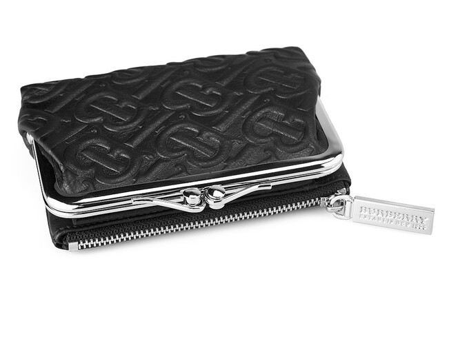 Жіночий гаманець зі шкіри вищого сорту Burberry 5637 A чорний, Колір: Чорний, Тип і фактура шкіри: витиснена, фото , зображення 7
