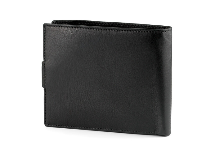 Мужское кожаное портмоне Mont Blanc 3009 чёрный, фото , изображение 2