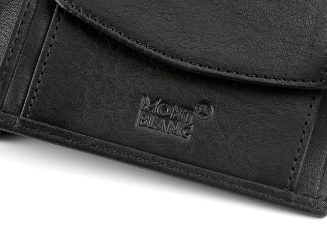 Мужское кожаное портмоне Mont Blanc 3009 чёрный, фото , изображение 8
