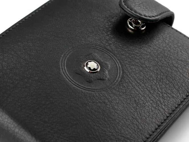 Мужское кожаное портмоне Mont Blanc 3009 чёрный, фото , изображение 7