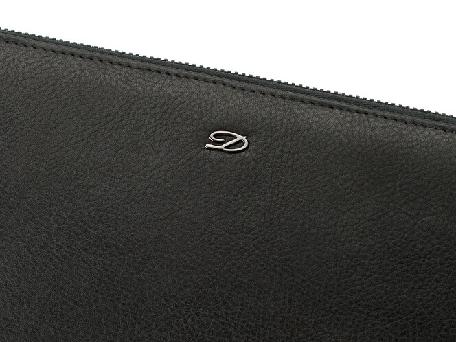Кожаный мужской клатч на молнии S.T. Dupont 4-460 чёрный, фото , изображение 7