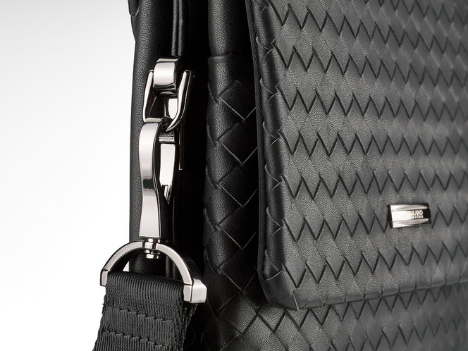 Кожаная мужская сумка LeGRAND collection 2078-4M Black чёрная, фото , изображение 8