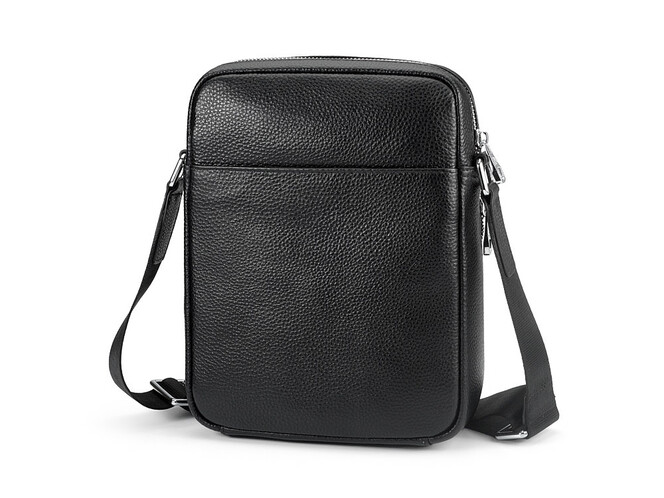 Сумка чоловіча з натуральної шкіри LeGRAND collection 6856-4X чорна, фото , зображення 4